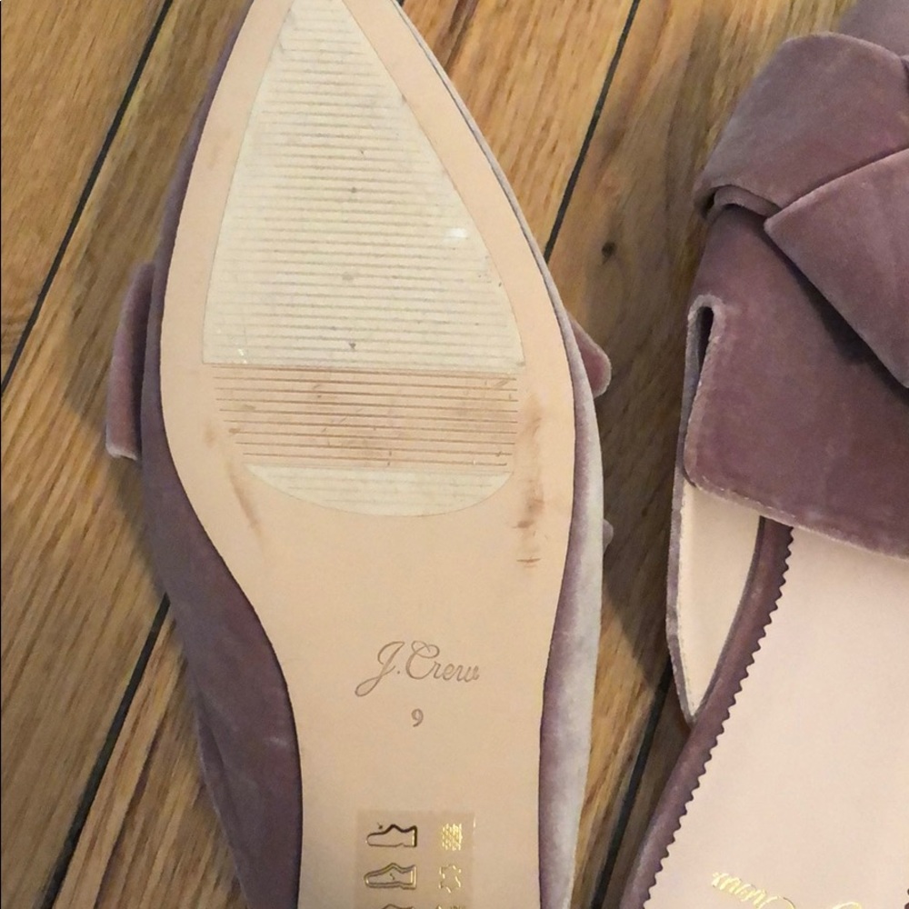 J crew velvet bow flats never worn 9 - Picture 2 of 3
